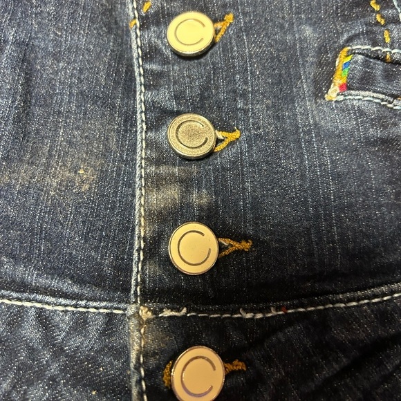 VINTAGE Coogi Jeans Womens 7/8 Blue Skinny High Rise Spell Out Pants Denim 90s - Picture 4 of 9